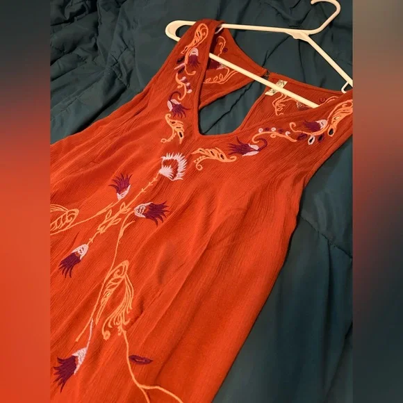Free People Embroidered Midi Dress - Picture 5 of 8